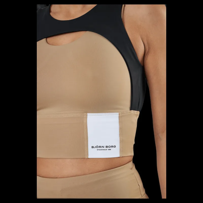 Björn Borg Sthlm Overlap Crop Top Beige