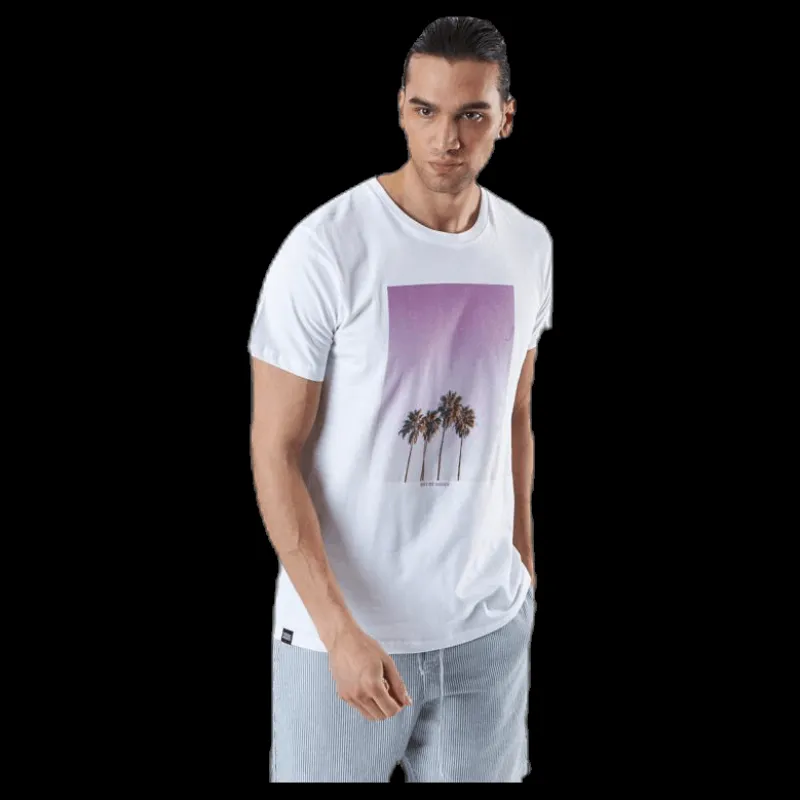 Clearance Dedicated Stockholm Purple Palms White Vit