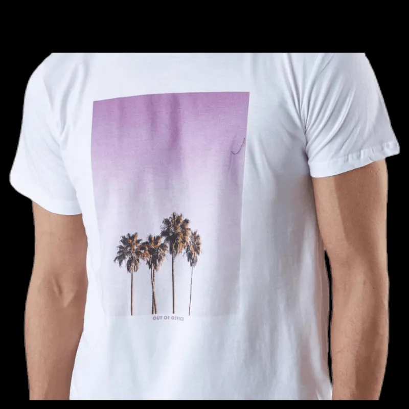 Clearance Dedicated Stockholm Purple Palms White Vit