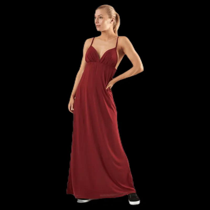 Outlet Pieces Strap Ankle Dress Red Röd