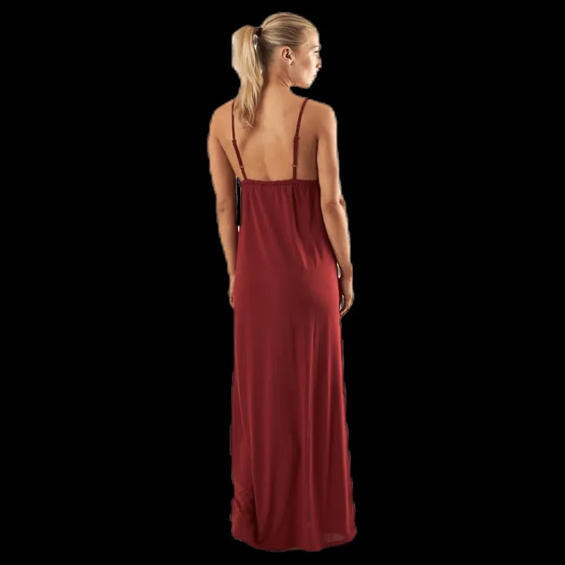 Outlet Pieces Strap Ankle Dress Red Röd