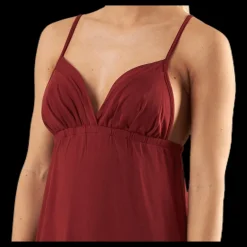 Outlet Pieces Strap Ankle Dress Red Röd
