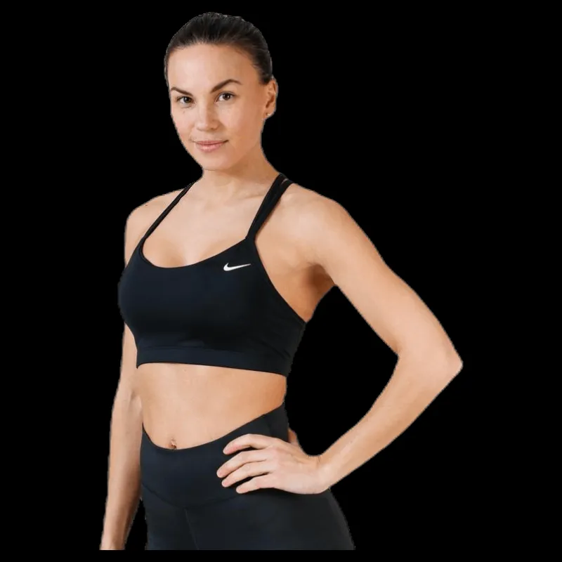 Best Nike Strappy Bra White/Black Svart