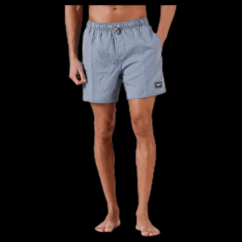 Discount Speedo Stripe Leisure 16" Watershort Blue/White Blå och Vit