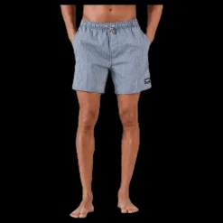 Discount Speedo Stripe Leisure 16" Watershort Blue/White Blå och Vit