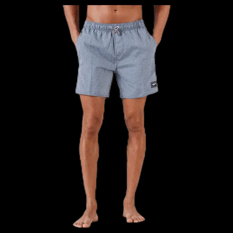 Discount Speedo Stripe Leisure 16" Watershort Blue/White Blå och Vit