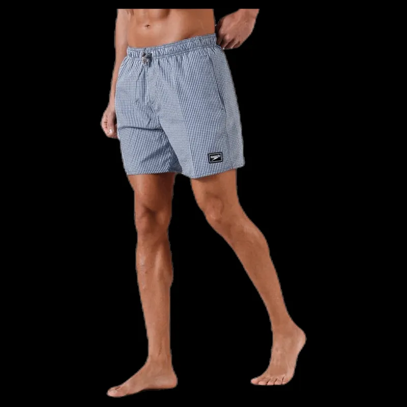Discount Speedo Stripe Leisure 16" Watershort Blue/White Blå och Vit