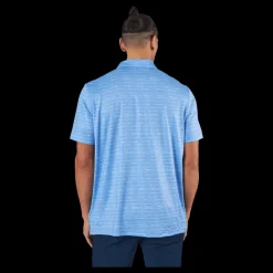 adidas Stripe Zip Golf Polo Shirt Blufus/White Blå Hot