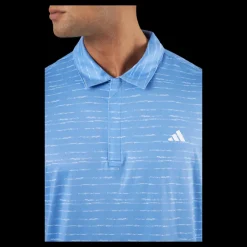 adidas Stripe Zip Golf Polo Shirt Blufus/White Blå Hot