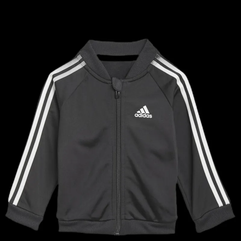 adidas 3-Stripes Tricot Tracksuit Black Svart Clearance