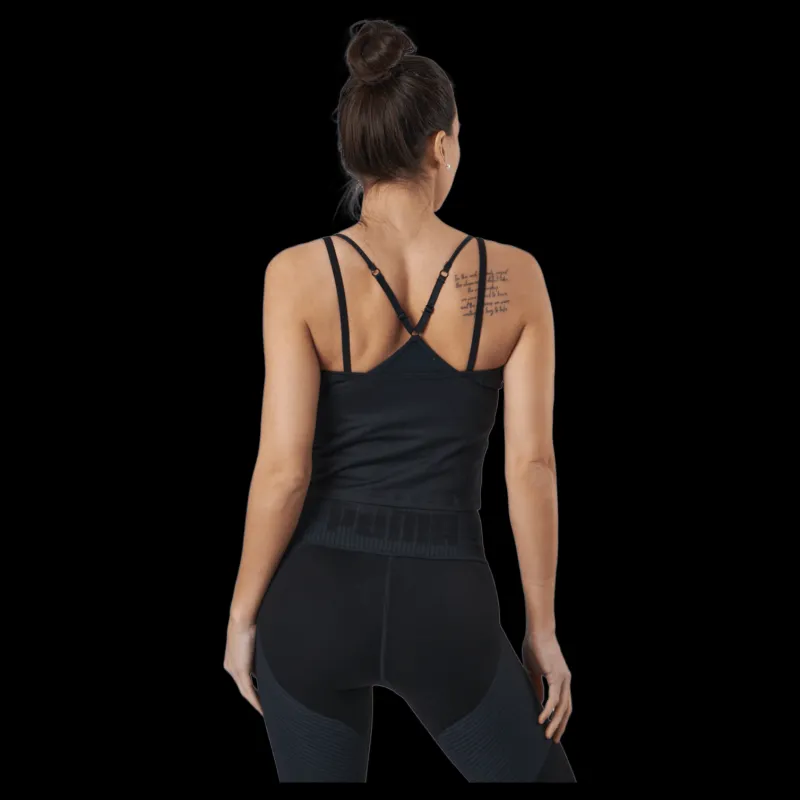 Puma Studio Foundation Ruched Tank Black Svart Clearance