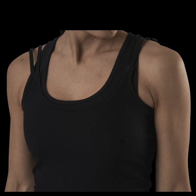 Puma Studio Rib Tank Black Svart Hot