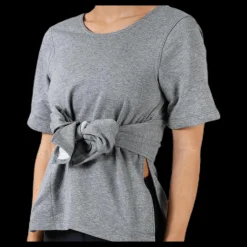Nike Studio SS Wrap Top Black/Grey Grå Discount
