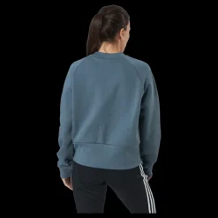 Discount adidas Studio Swt Blue Oxide/white Blå
