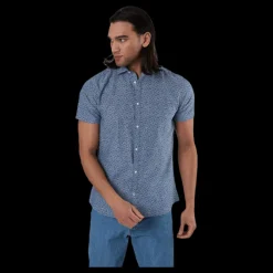 Outlet Jack & Jones Summer Blackpool Shirt S/S Blue Blå