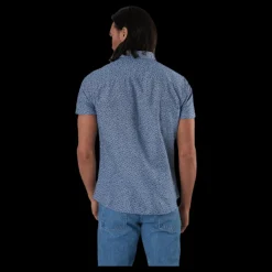Outlet Jack & Jones Summer Blackpool Shirt S/S Blue Blå