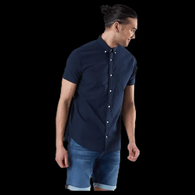 Discount Jack & Jones Summer Shirt S/S Blue Blå
