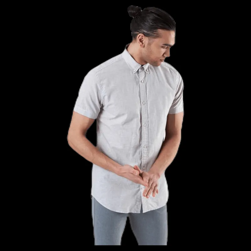 Jack & Jones Summer Shirt S/S Grey Grå Discount