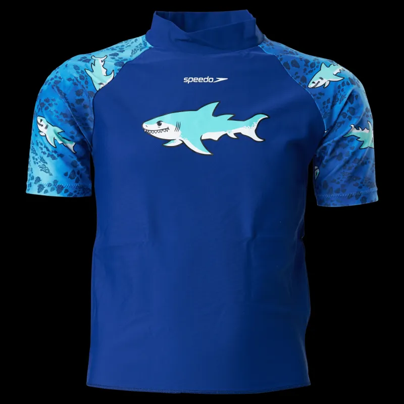 Speedo Sun Protection Top And Short Blue Blå Hot