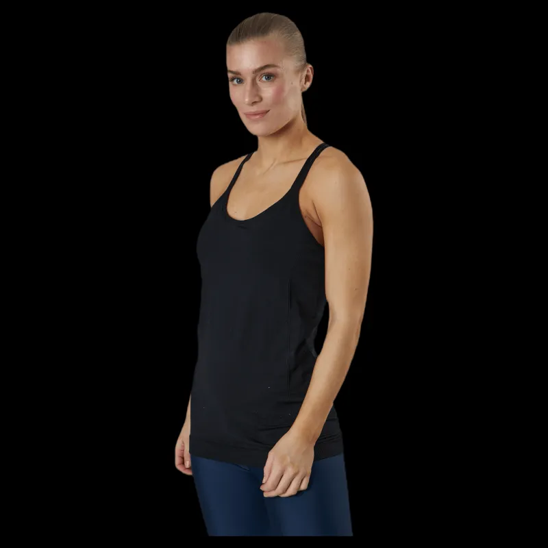 BLACC Sun Seamless Tank Top Black Svart Hot