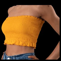 Online Only Sunny Bandeau Smock Top Yellow Gul