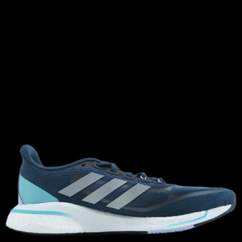 Discount adidas Supernova+ Shoes Crew Navy / Silver Metallic / Pulse Aqua Blå