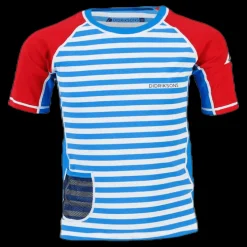 Didriksons Surf Shortsleeve UV Top Blue/Red Blå och Röd Sale