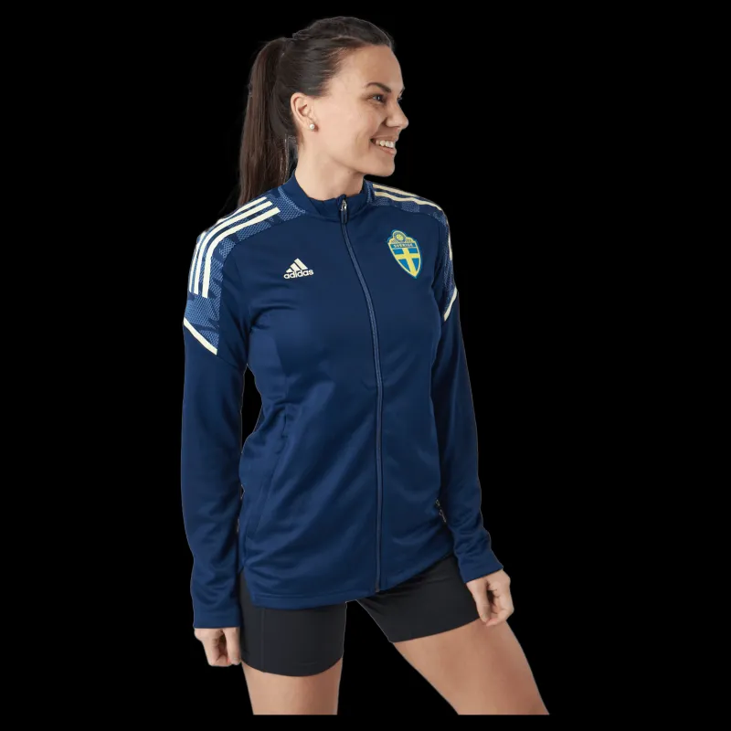 adidas Svff Tk Jkt W Team Navy Blue/easy Yellow Blå Online