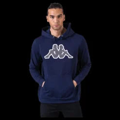 Kappa Sweat Hood, Logo Airiti Blue Blå