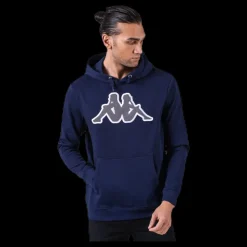 Kappa Sweat Hood, Logo Airiti Blue Blå