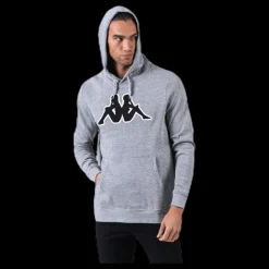 Clearance Kappa Sweat Hood, Logo Airiti Grey Grå