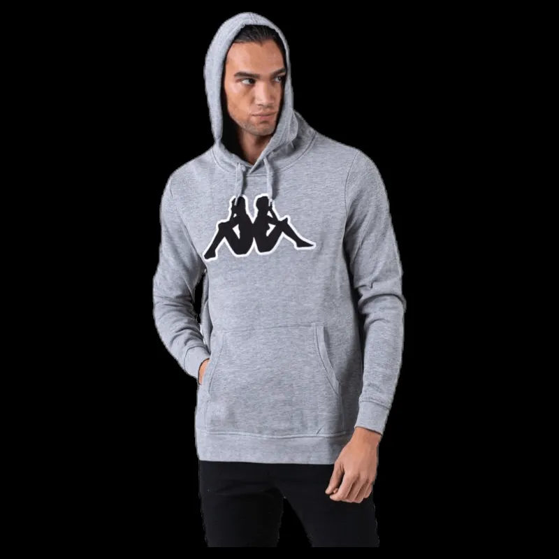 Clearance Kappa Sweat Hood, Logo Airiti Grey Grå