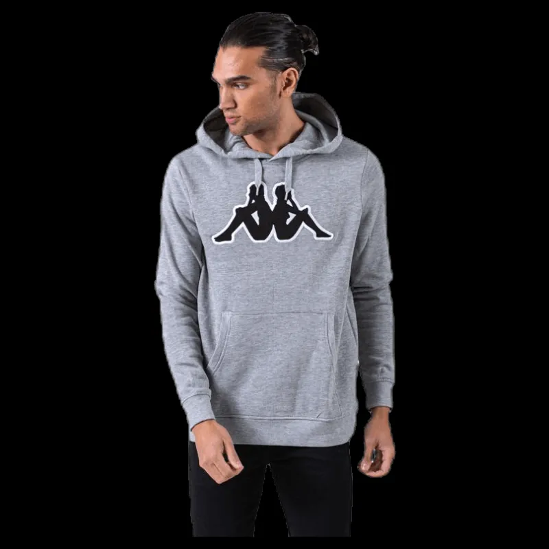 Clearance Kappa Sweat Hood, Logo Airiti Grey Grå