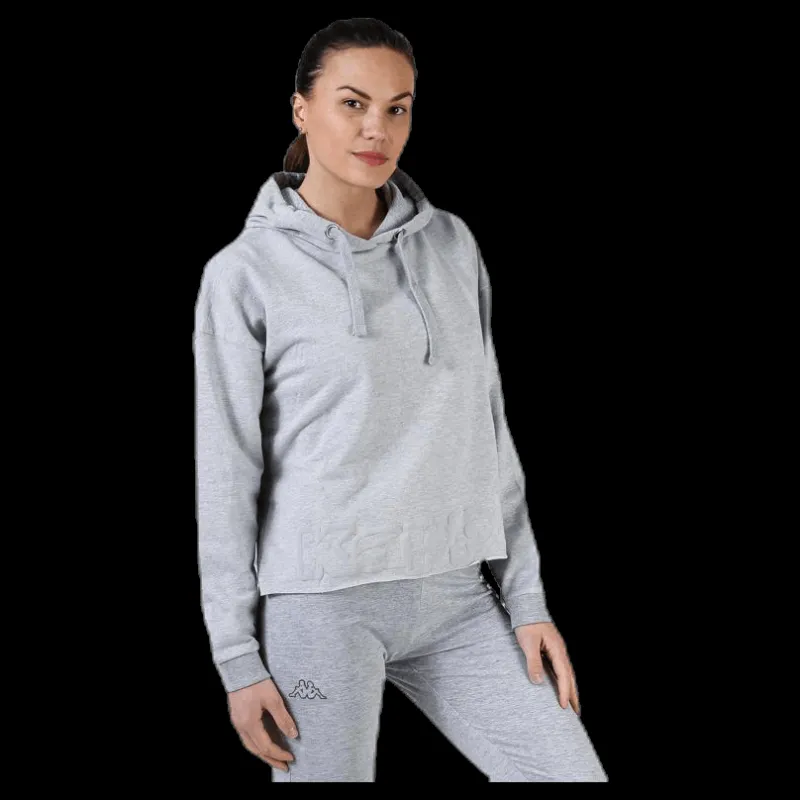 Kappa Sweat Hood, Logo Biba Grey Grå New