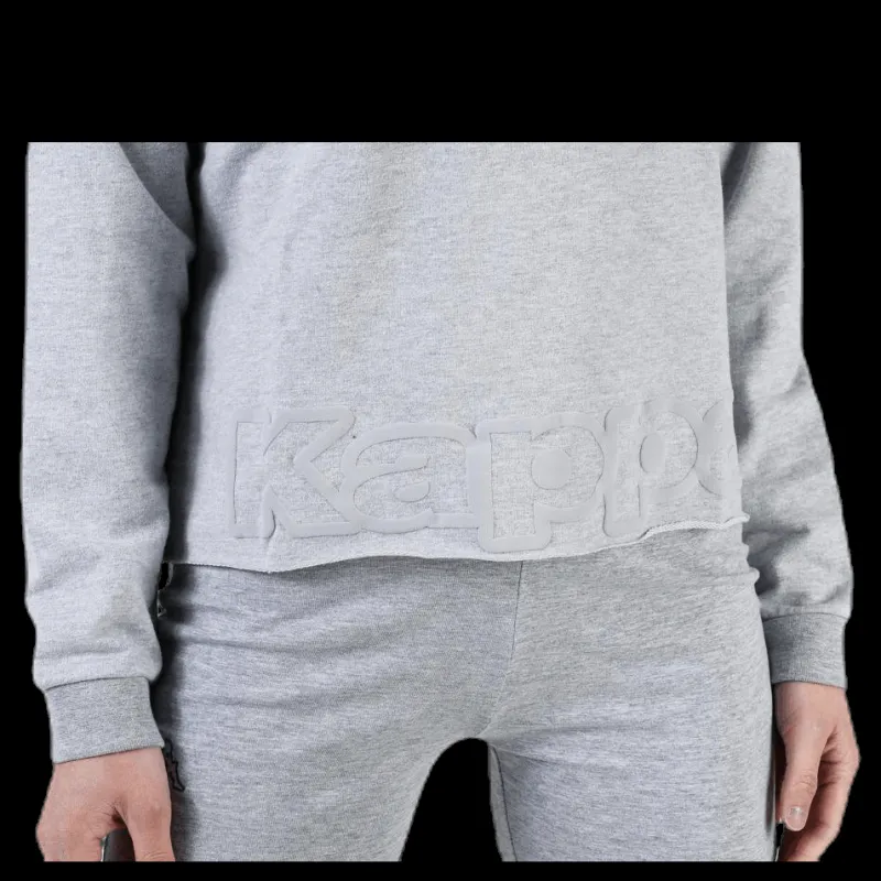 Kappa Sweat Hood, Logo Biba Grey Grå New