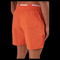 Puma Swim Men Utility Mid Shorts 1p Chili Powder Orange Clearance