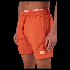 Puma Swim Men Utility Mid Shorts 1p Chili Powder Orange Clearance
