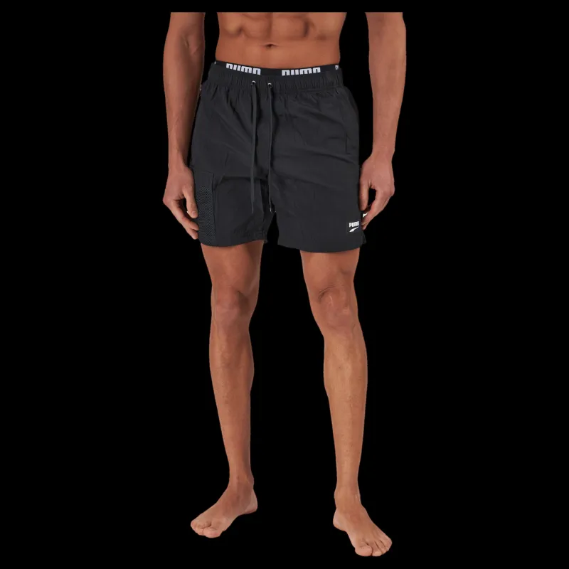 Sale Puma Swim Men Utility Mid Shorts 1p Black Svart
