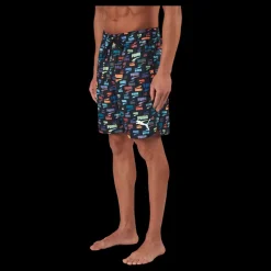 Outlet Puma Swim Unisex Loose Fit Shorts 1 Black Combo Flerfärgad