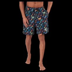 Outlet Puma Swim Unisex Loose Fit Shorts 1 Black Combo Flerfärgad