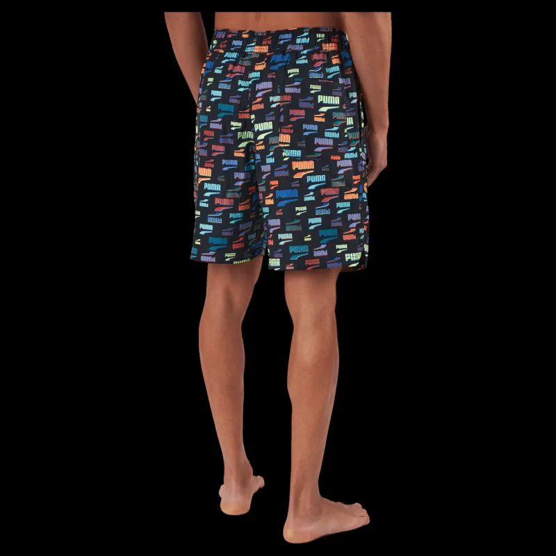 Outlet Puma Swim Unisex Loose Fit Shorts 1 Black Combo Flerfärgad