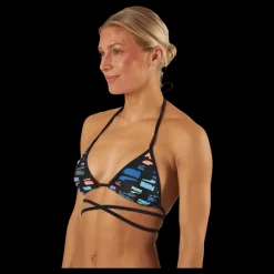Puma Swim Women Wrap Triangle 1p Black Combo Svart New