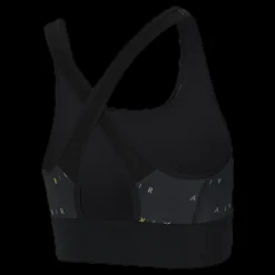Hot Nike Swoosh Air Bra Print Black/Yellow Svart