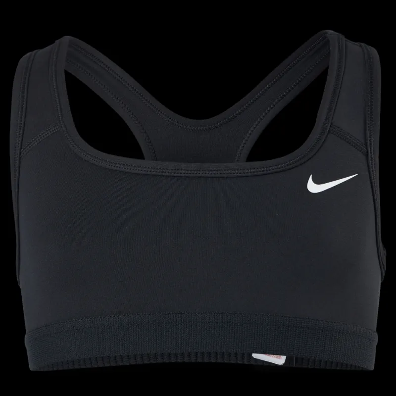 Nike Swoosh Big Kids' (Girls') Sports Bra BLACK/WHITE Svart