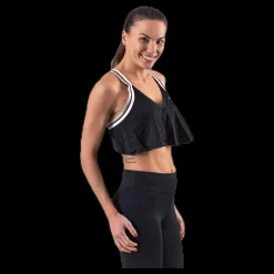 Nike Swoosh HBR Strap Bra White/Black Svart Outlet
