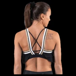 Nike Swoosh HBR Strap Bra White/Black Svart Outlet