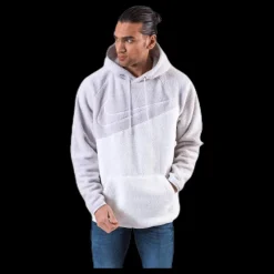 Nike Swoosh Hoodie Fleece White/Grey Lila Discount