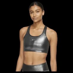 Sale Nike Swoosh Icon Clash Bra Black/ Silver