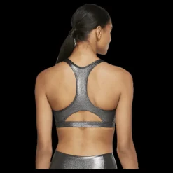 Sale Nike Swoosh Icon Clash Bra Black/ Silver