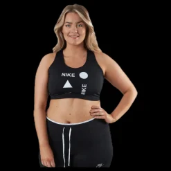 Nike Swoosh Icon Clash Bra Plus White/Black Svart New